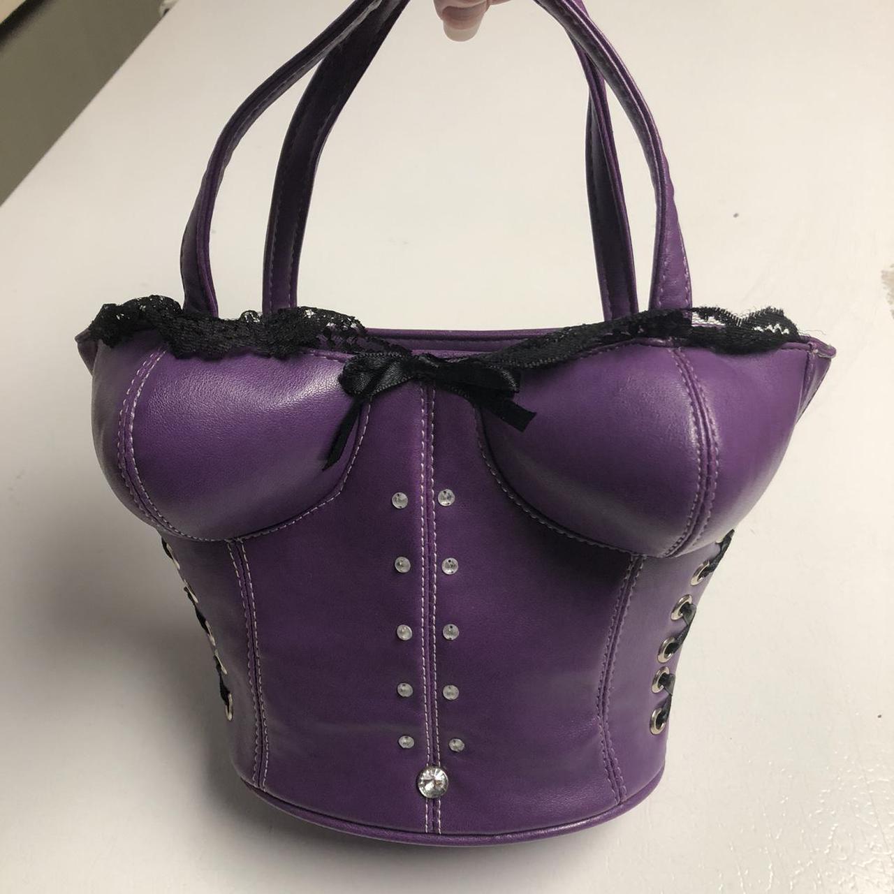 Hot Topic Women's Black and Purple Bag