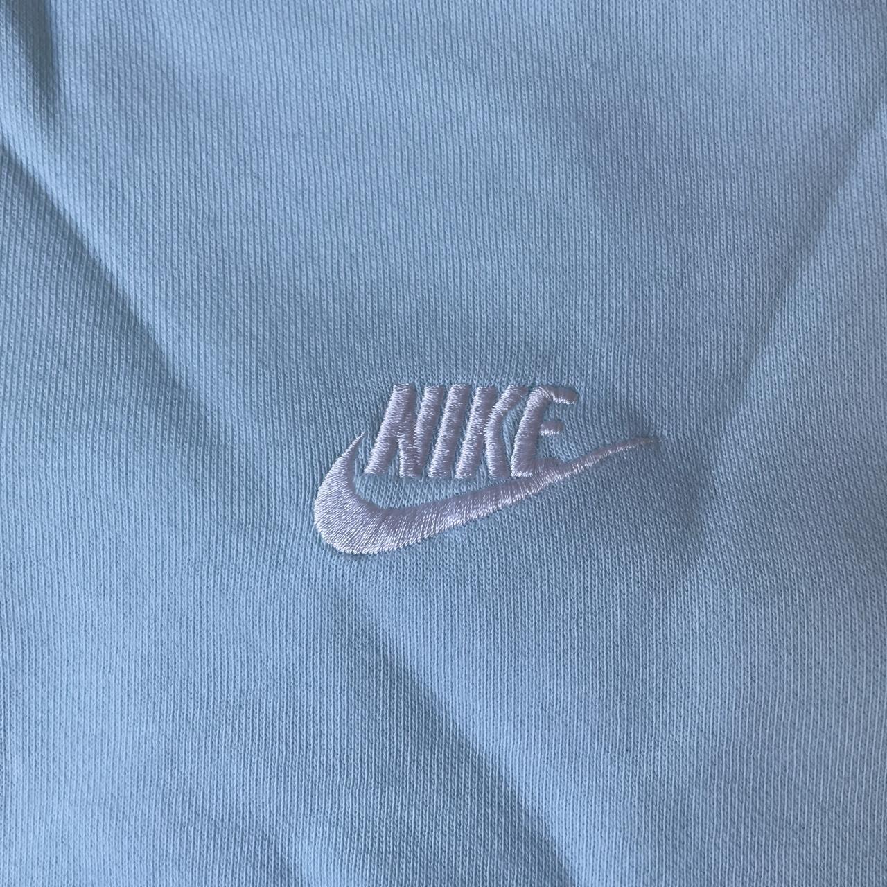 Light blue Nike embroidered sweatshirt Thin... - Depop