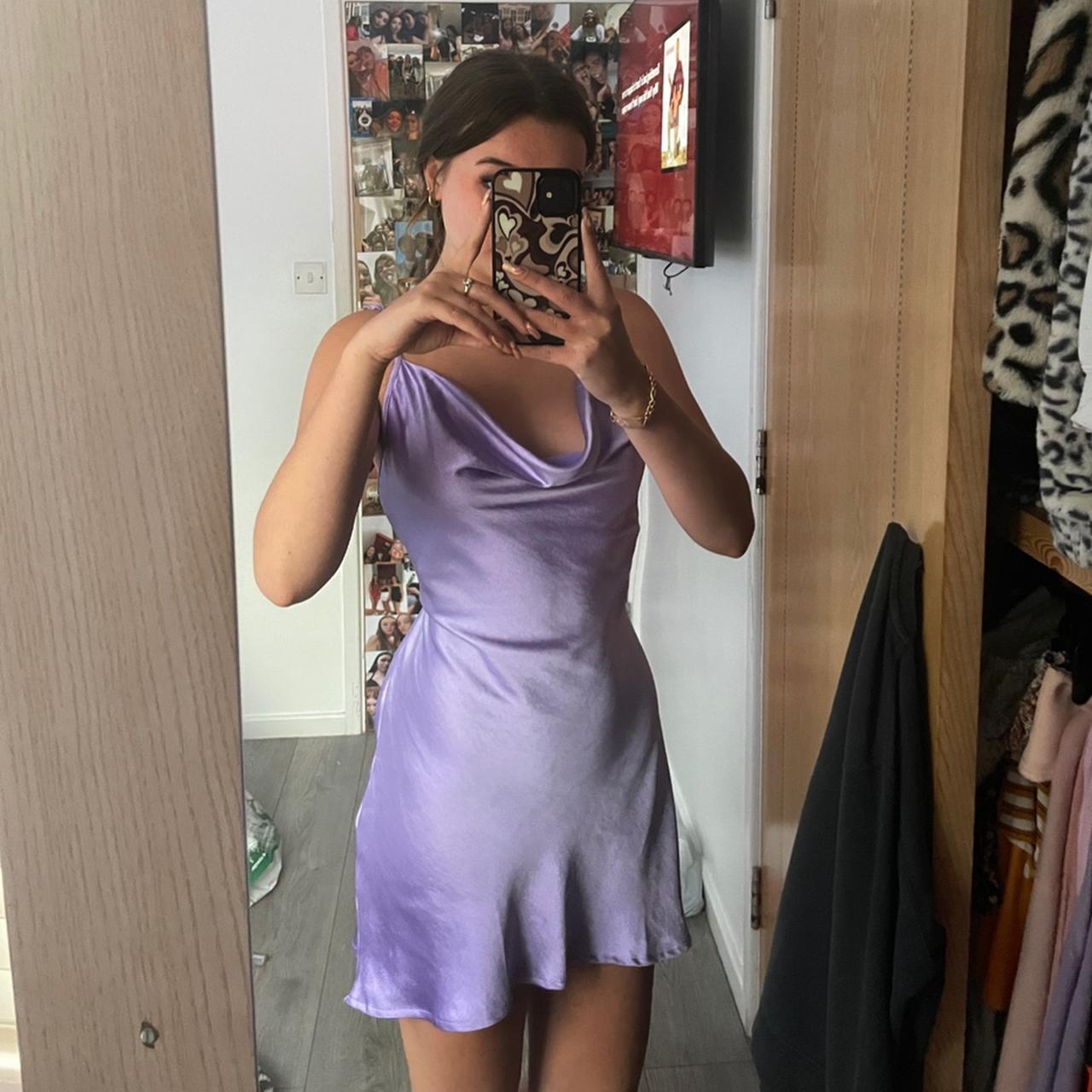 Motel rocks paiva slip dress in lilac purple