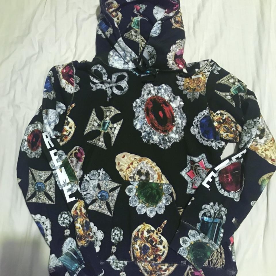 SUPREME SUPREME JEWELS/JEWELRY HOODIE WORN ONCE