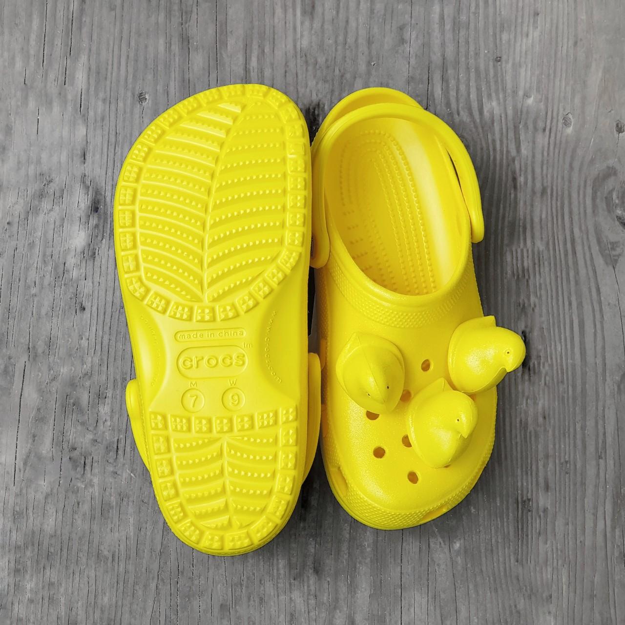 yellow peep crocs