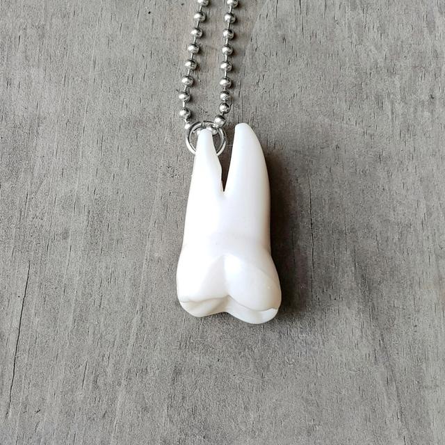 Human Tooth Necklace 4 by humanbonejewelry on DeviantArt