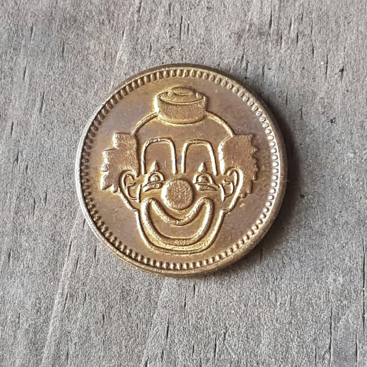 CLOWN TOKEN Vintage arcade coin token with a