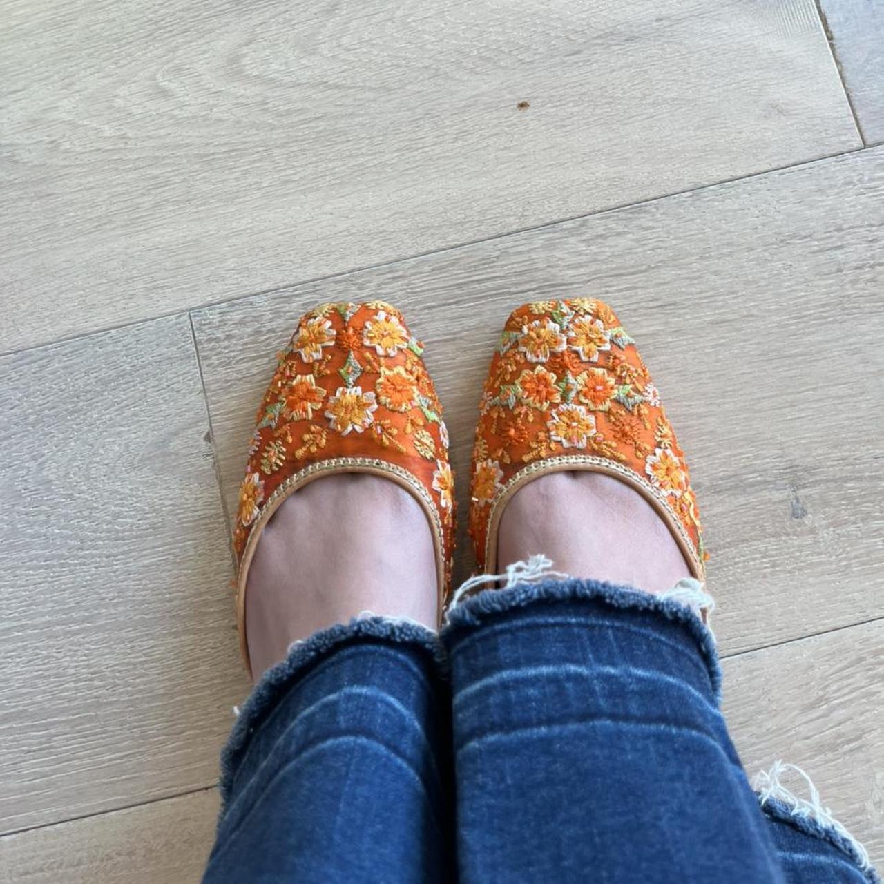 Women's Orange and Tan Sandals | Depop