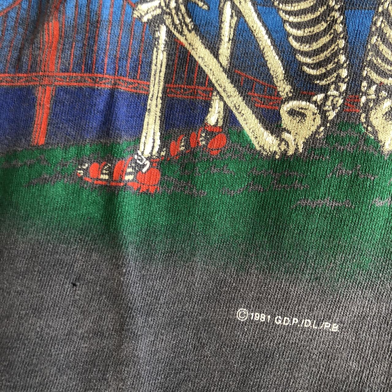 Vintage Grateful Dead 1981 Skeleton Golden Gate Bridge Concert T