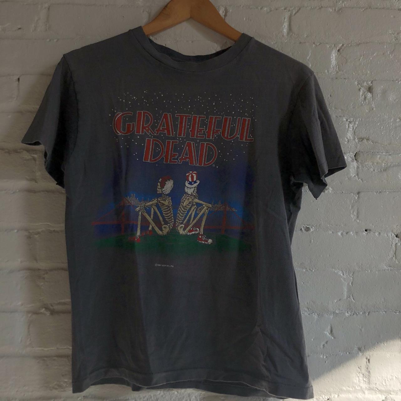 Grateful Dead Golden Gate San Francisco Skeleton T-shirt TPKJ1