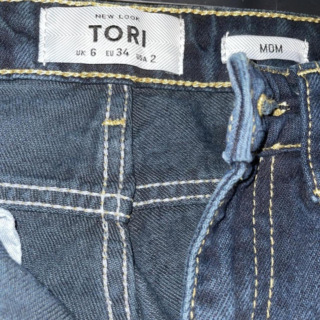 new look tori mom jeans blue