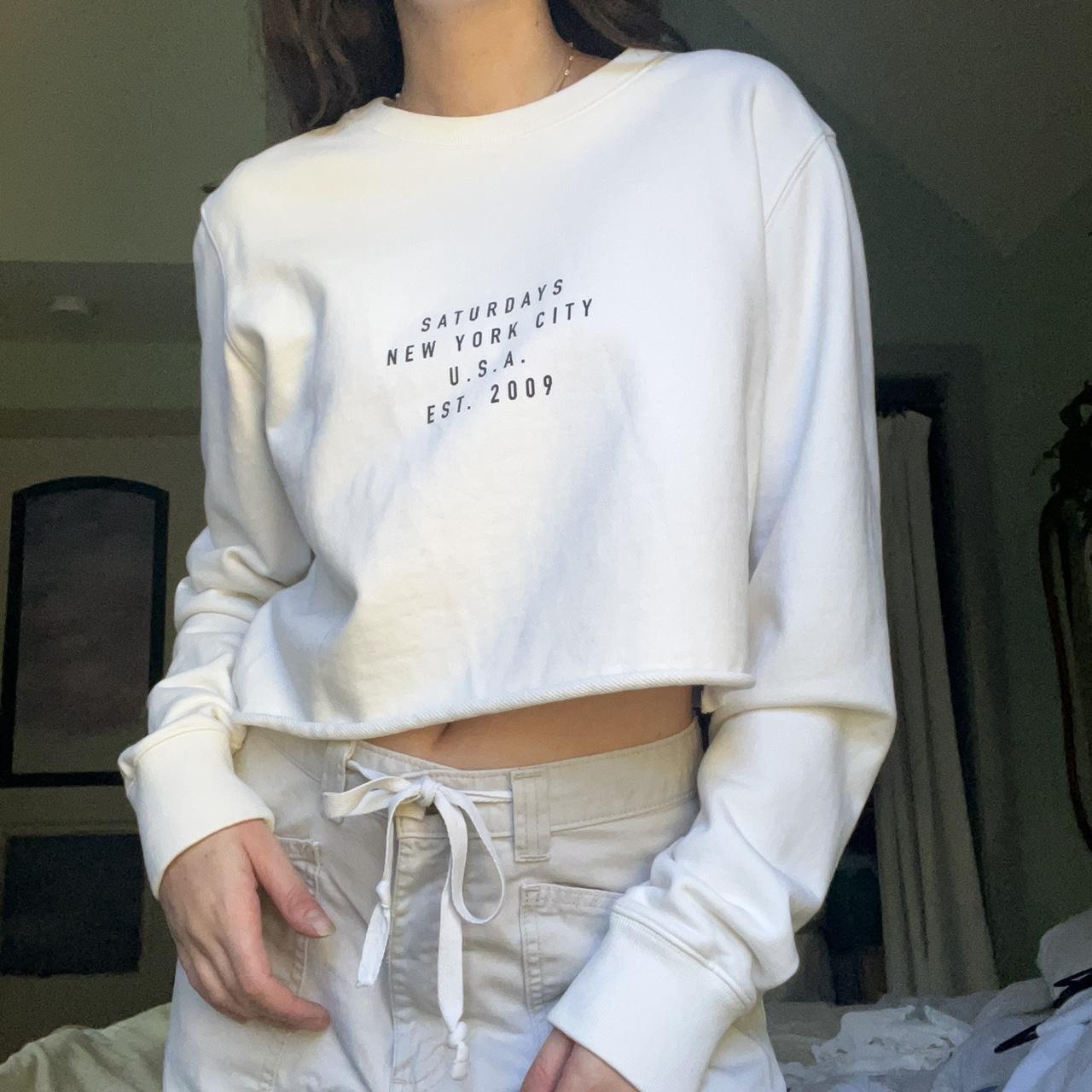 Saturdays NYC Women's White Sweatshirt