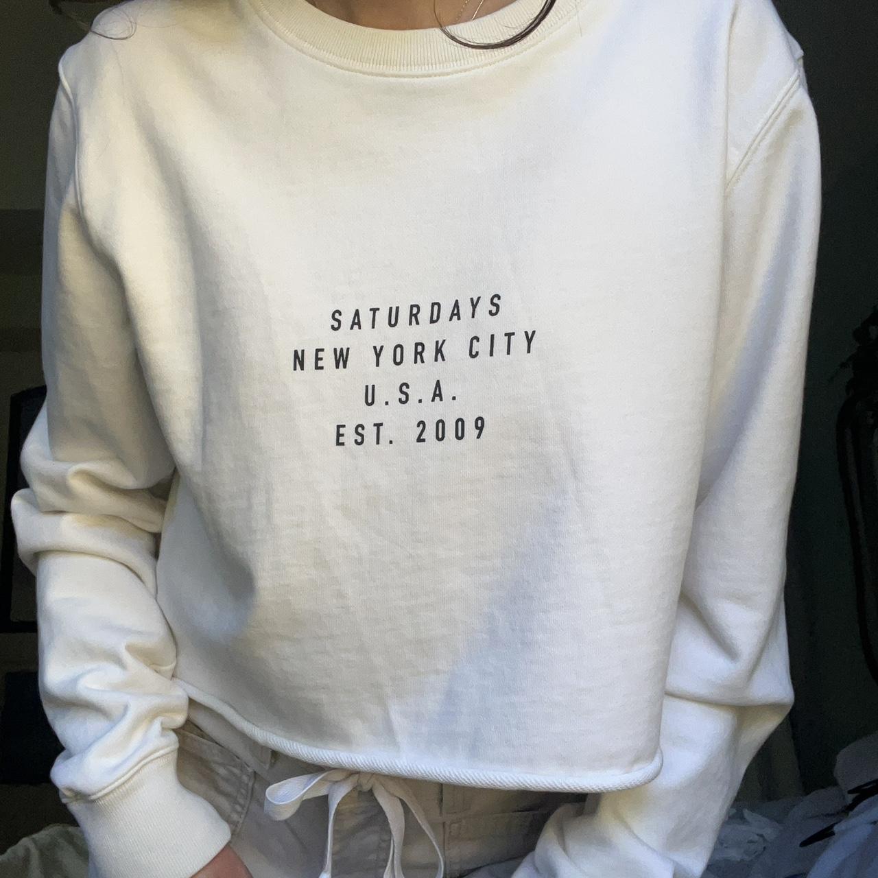 Saturdays NYC Women's White Sweatshirt (2)