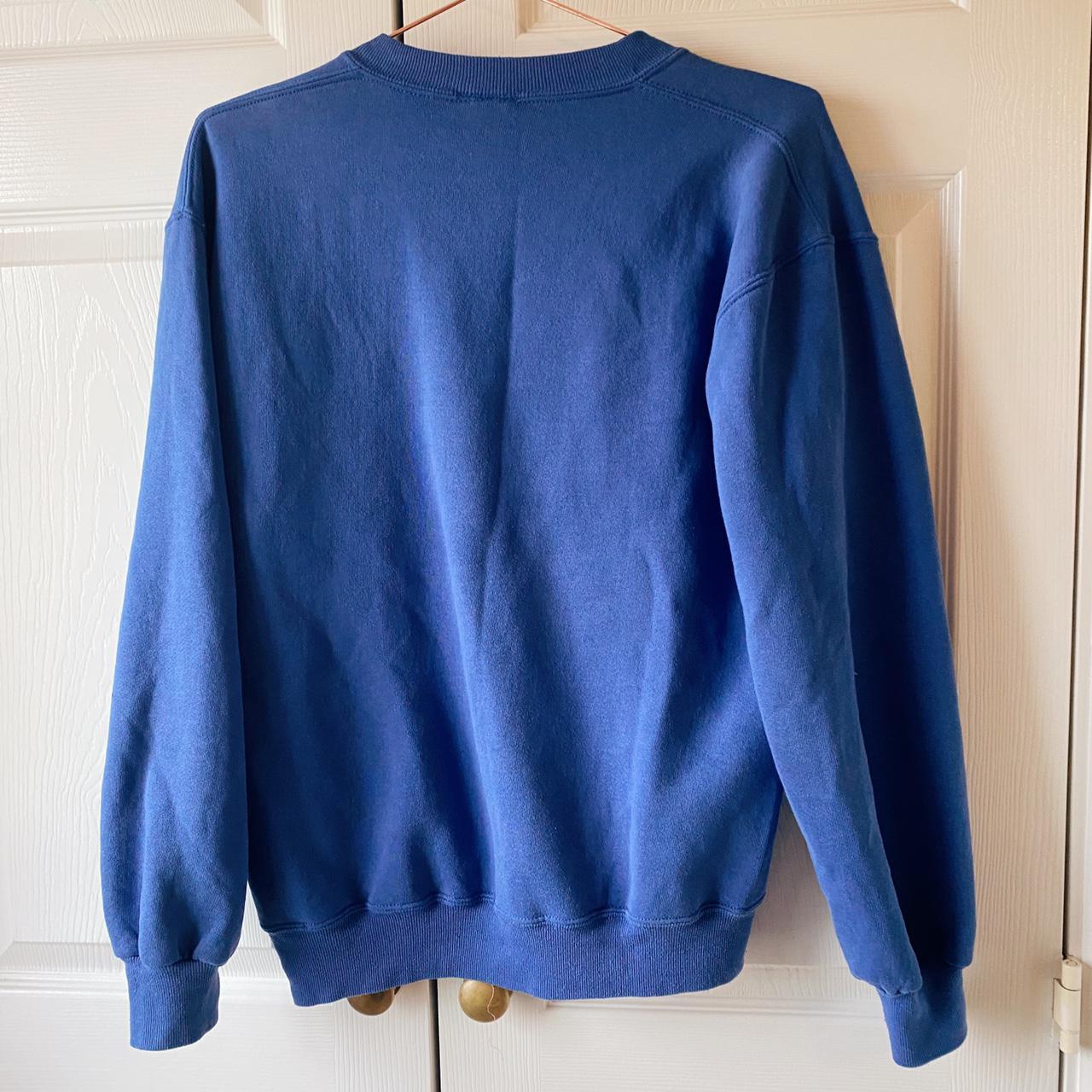 Vintage 80s New York Giants Sweatshirt. Electric - Depop