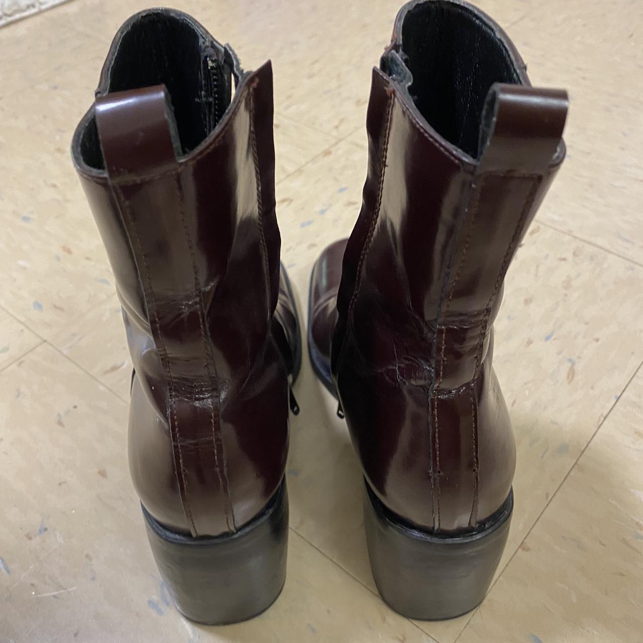 Women's Burgundy and Red Boots | Depop