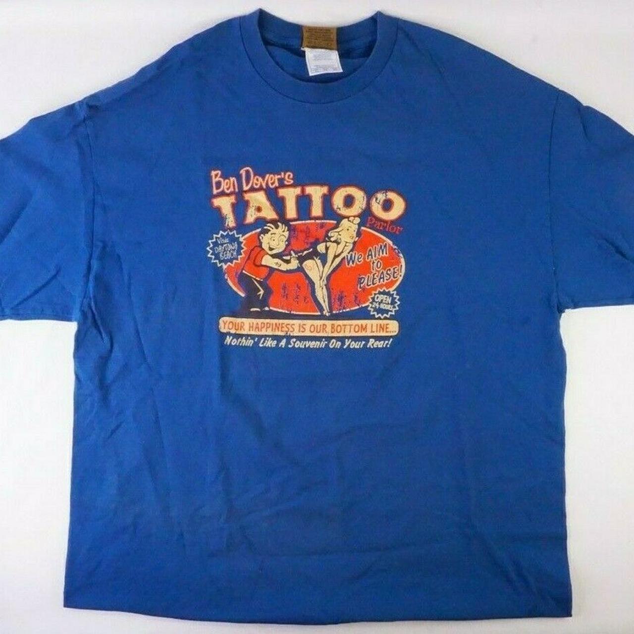 Vintage Ben Dover Tattoo Parlor T-Shirt Size XL LAB... - Depop