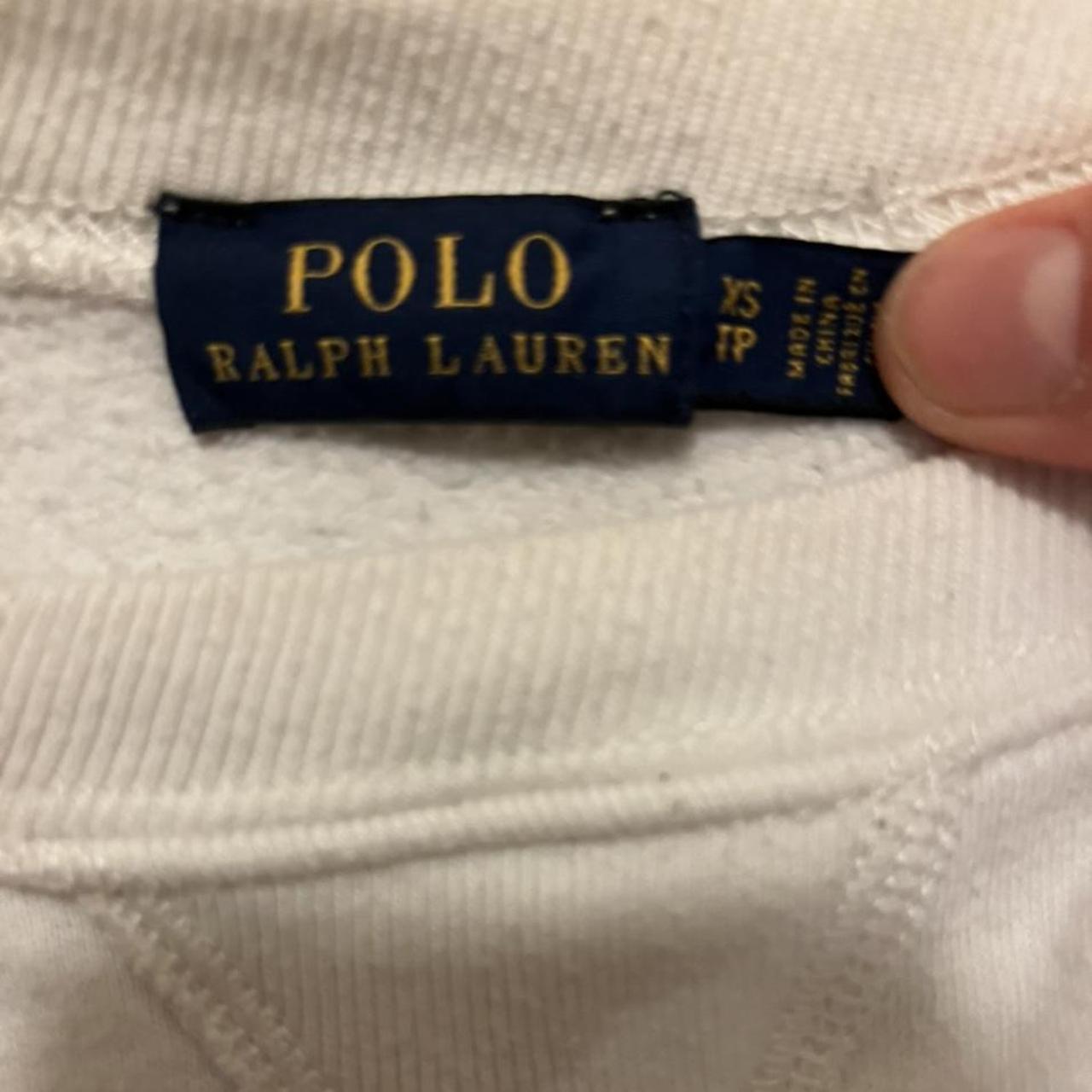 Polo Ralph Lauren white jumper - size XS, but shown... - Depop