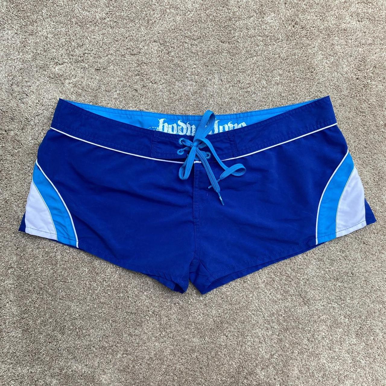 Body Glove Women's Blue and White Swim-briefs-shorts