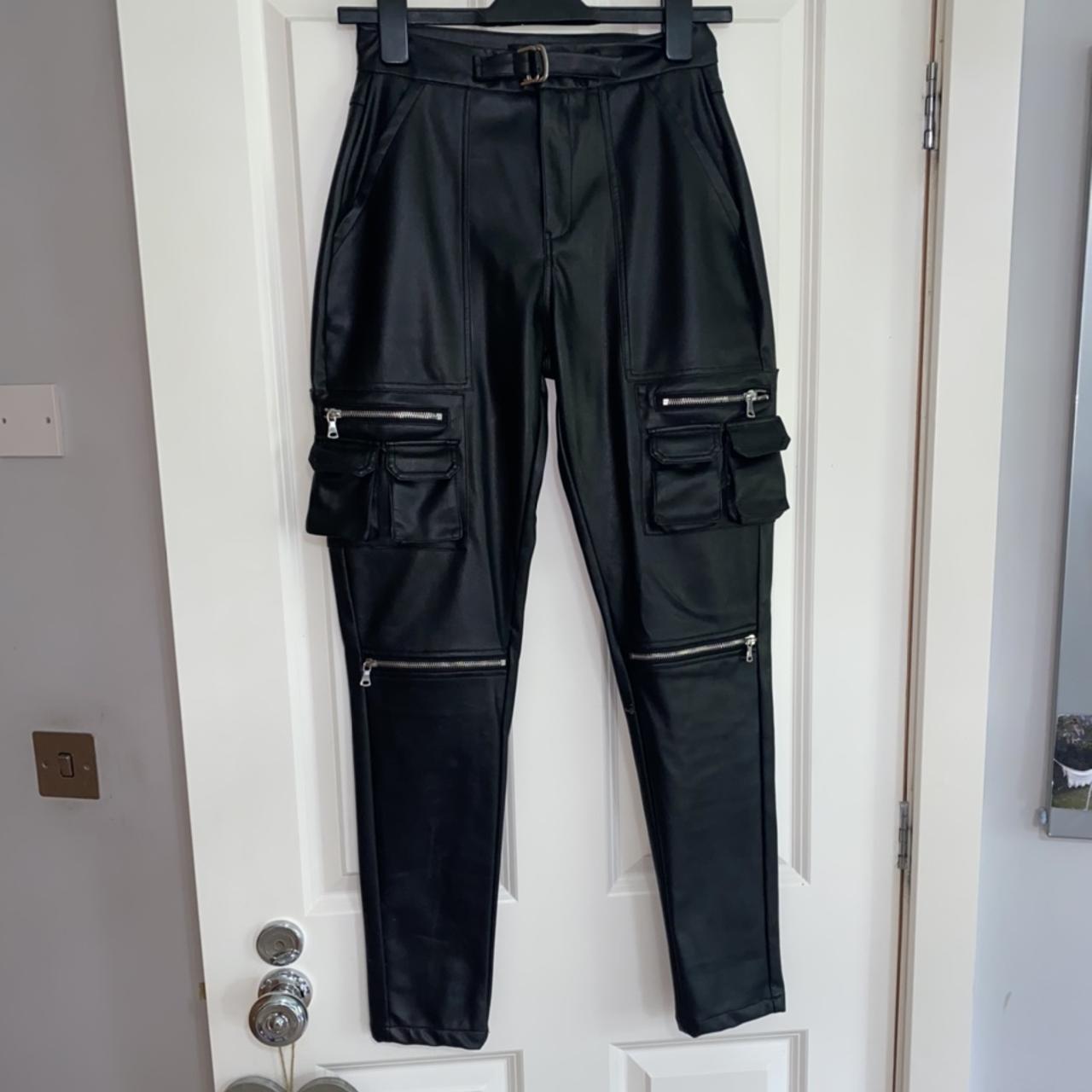 MANIERE DE VOIR leather cargo pocket zip Depop