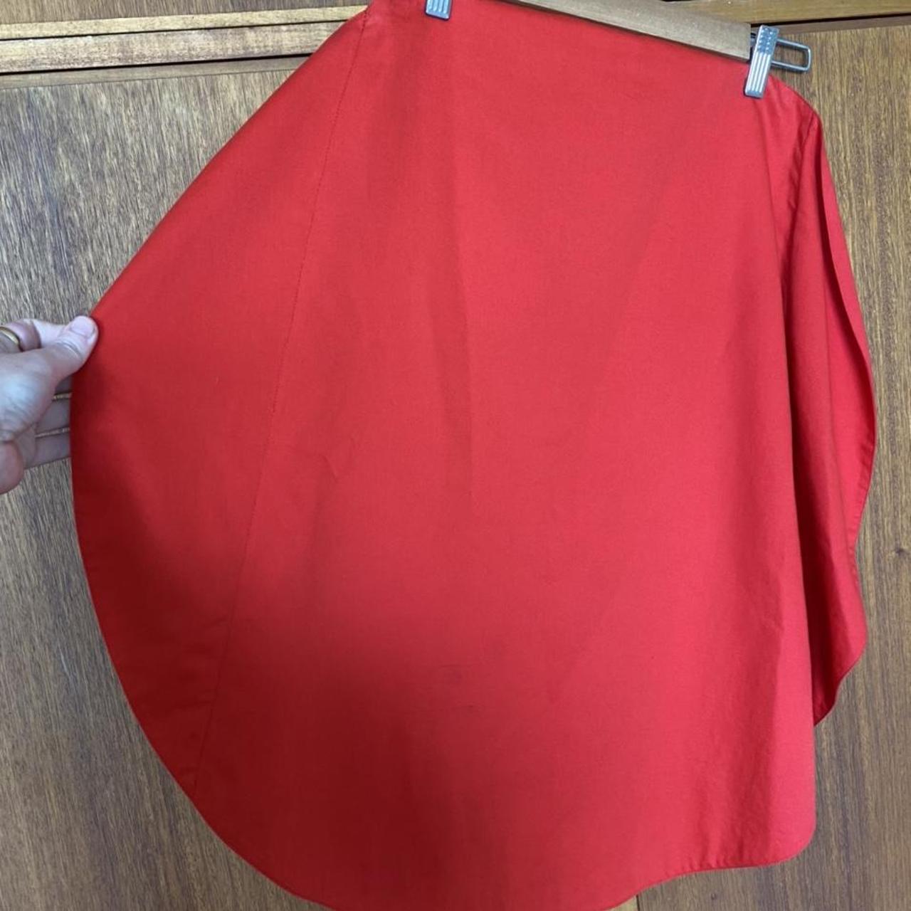 ALPHA60 red circle skirt. Has a rounded hem and... - Depop