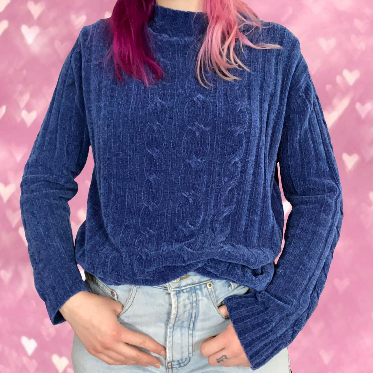 Royal blue knit sweater in great condition! Thick... - Depop