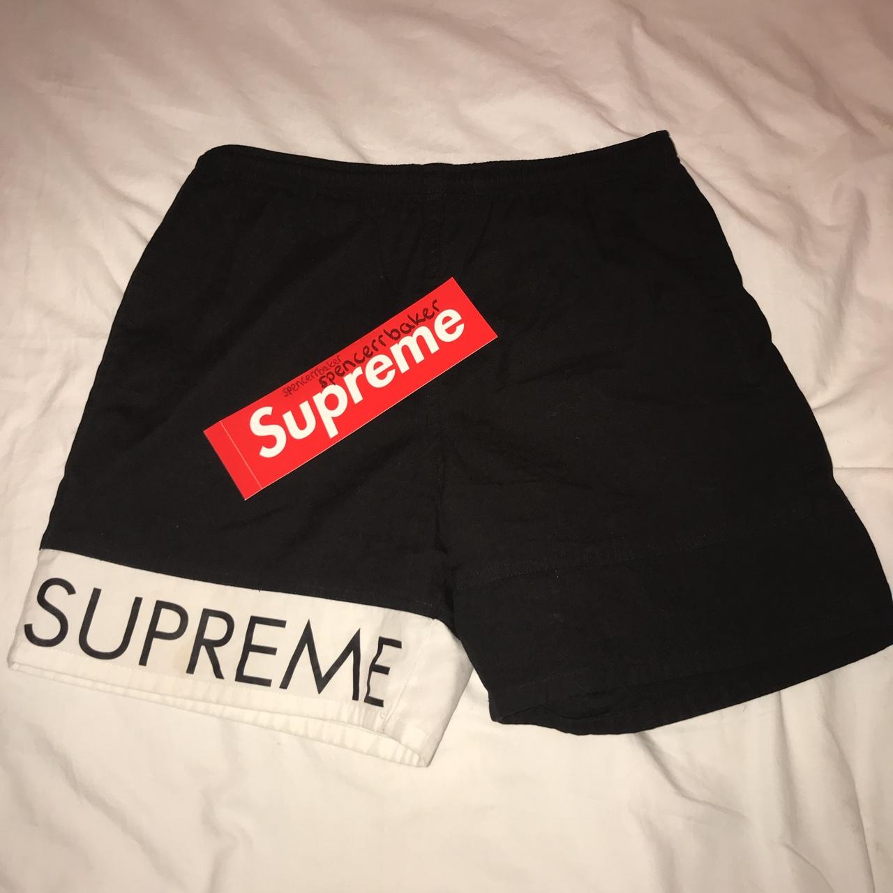 Authentic SUPREME Banner Water Short - Pink/White - SS16, small