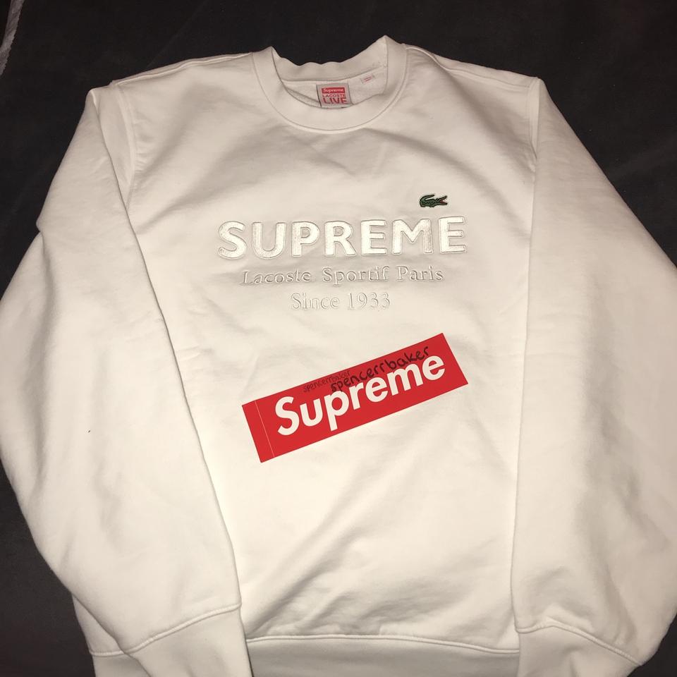 Supreme x 2024 lacoste sweatshirt