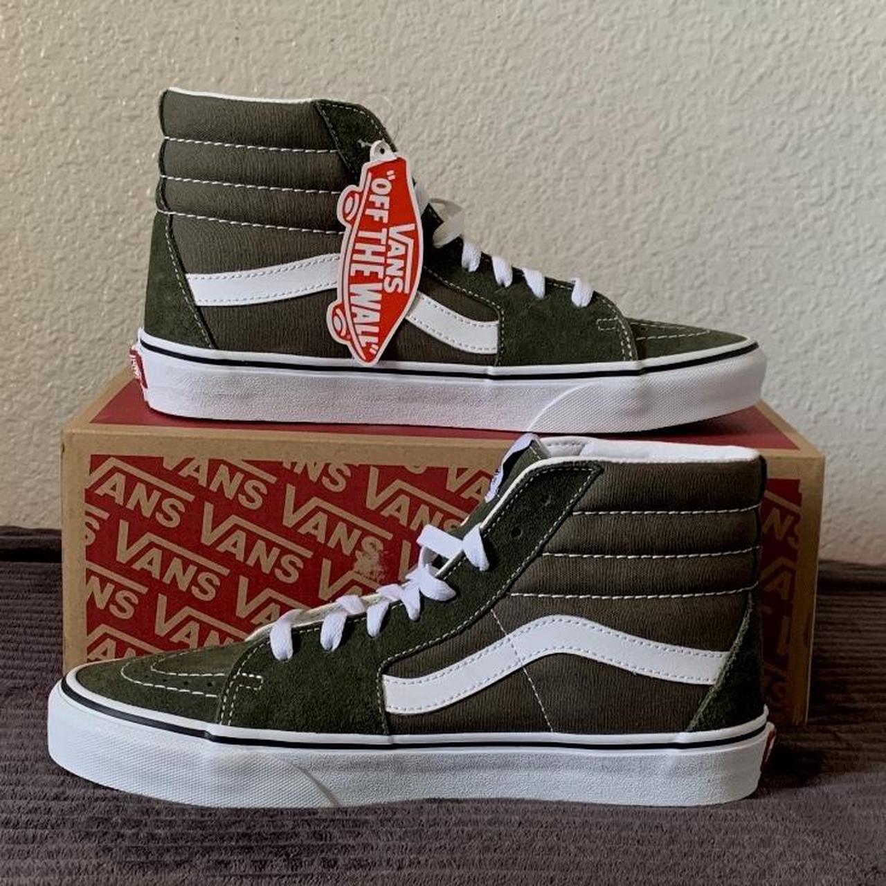 Vans sk8 hi cheap moss green