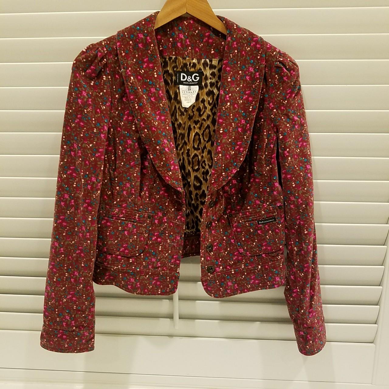 Vintage Dolce & Gabbana Blazer Size 6 Floral print... - Depop