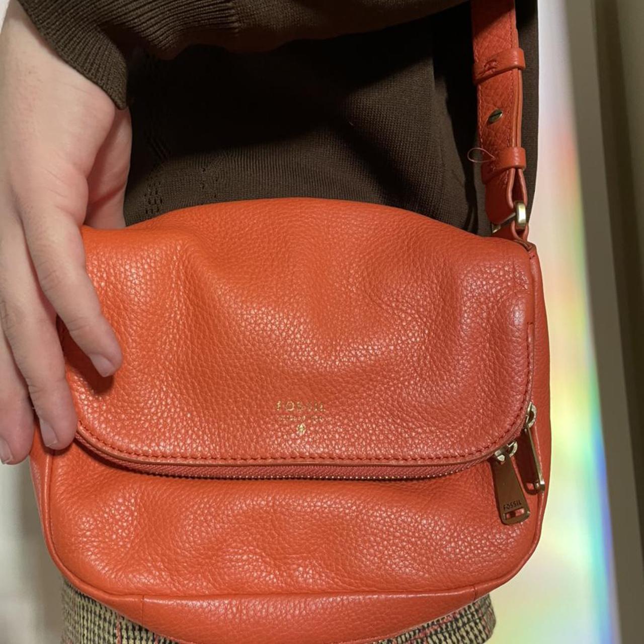 Orange fossil clearance purse