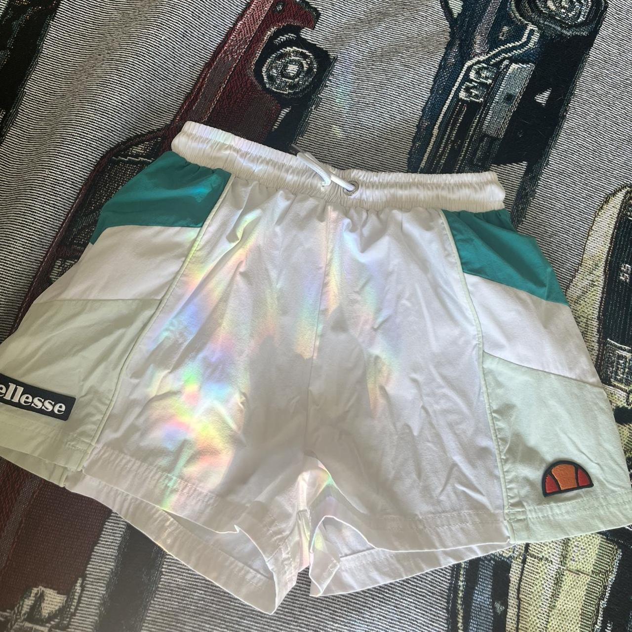 Ellesse Women's White and Green Shorts