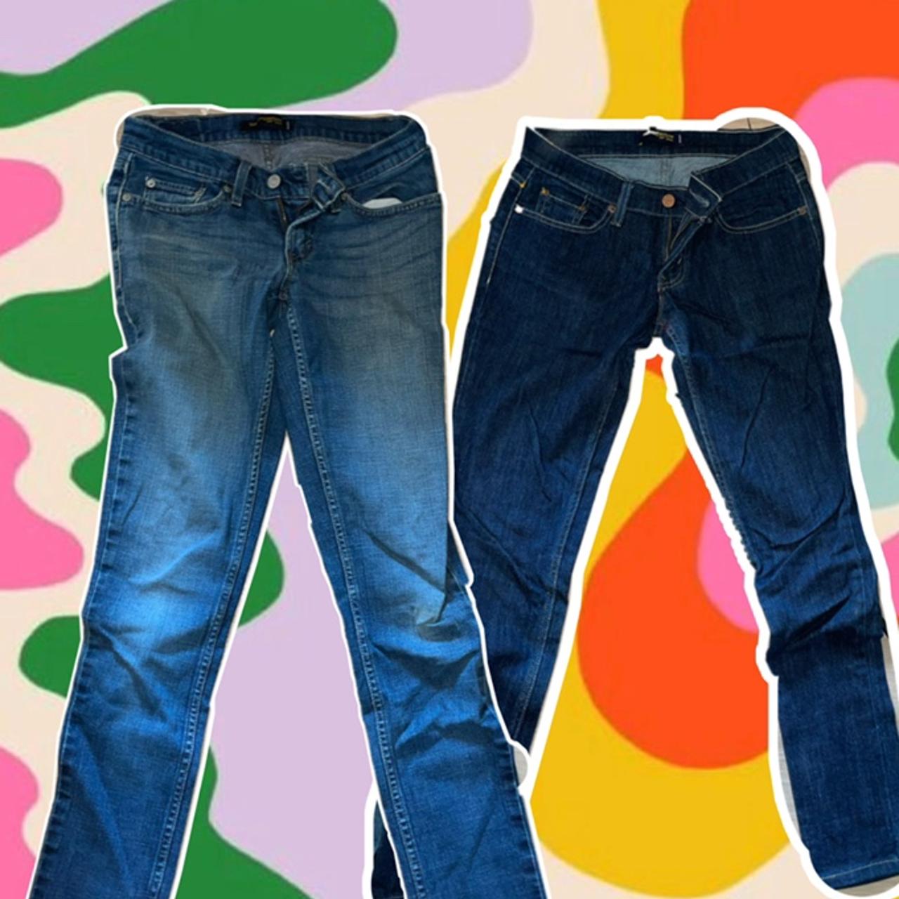 Too Super Low Jeans LEVIS Light Wash And Dark Wash Depop