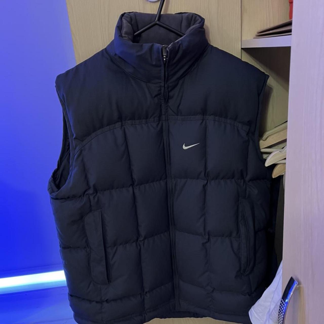 navy nike body warmer