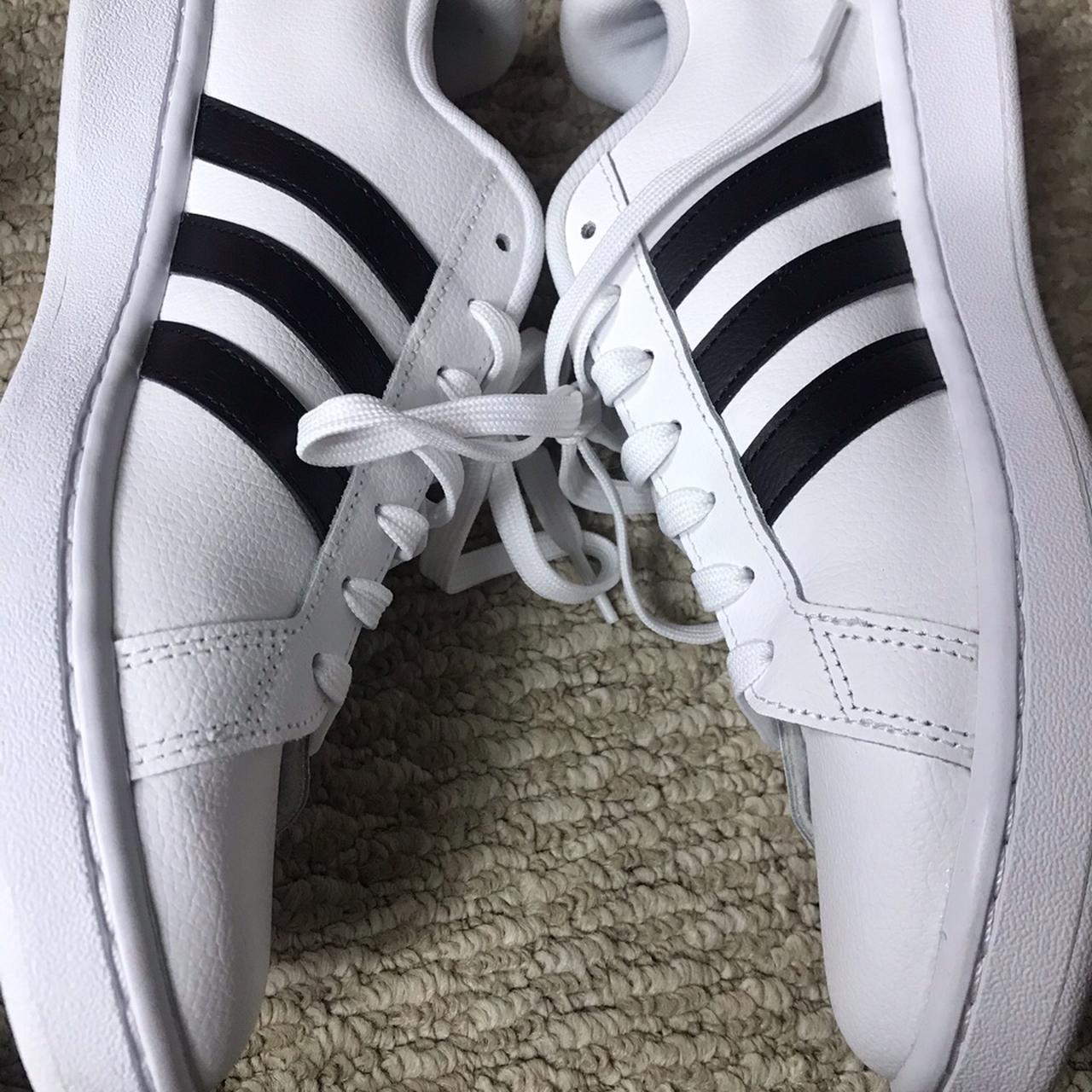 NWT Men’s adidas white stripes shoes size 9 Brand... - Depop