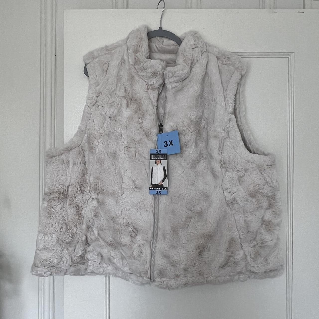 Faux fur 2024 vest 3x