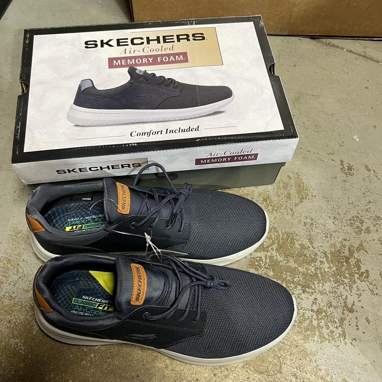 Skechers memory on sale foam navy