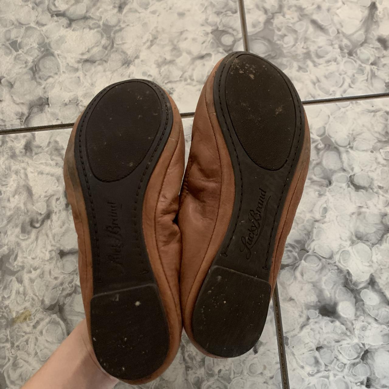 Lucky brand elysia leather ballet flats on sale