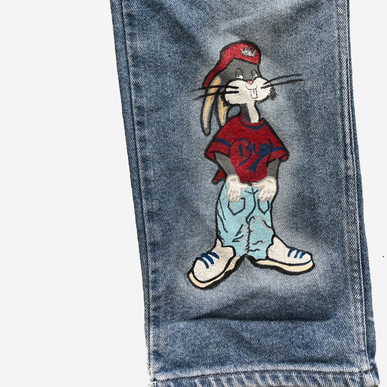 Vintage and Handmade Looney Tunes Bugs Bunny Rustler Denim 