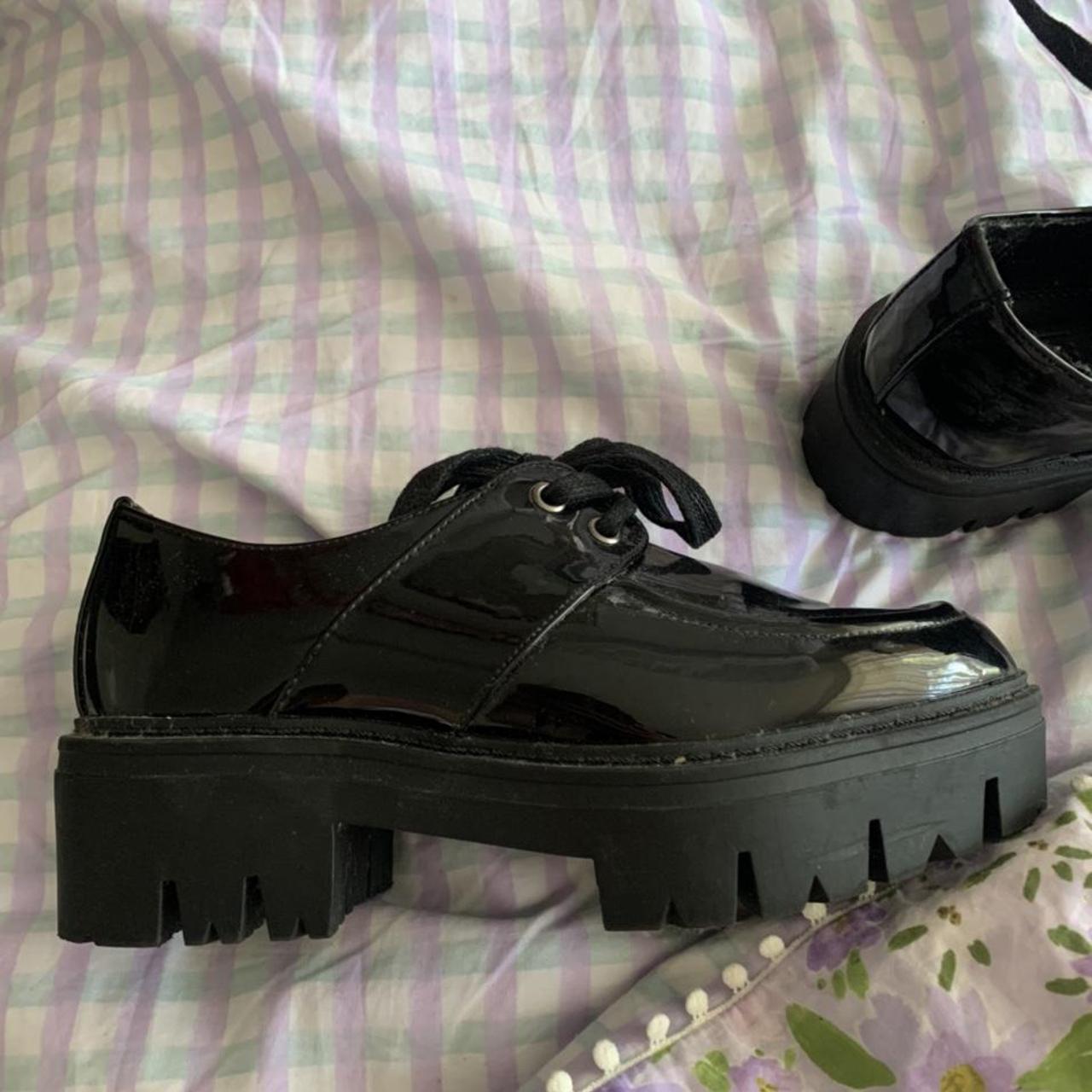 cute black school girl type shoes, bought from asos,... - Depop