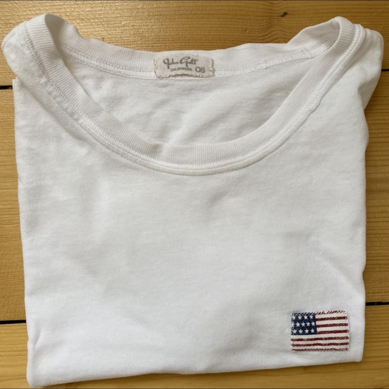 Brandy Melville Women's White and Red Crop-top