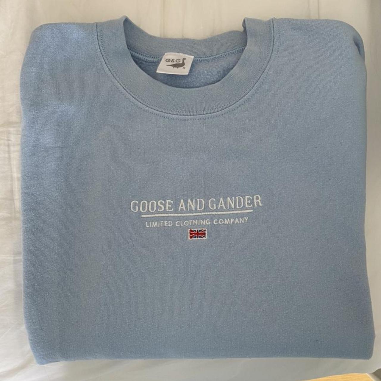 Unisex Goose and Gander ltd baby blue sweatshirt... Depop
