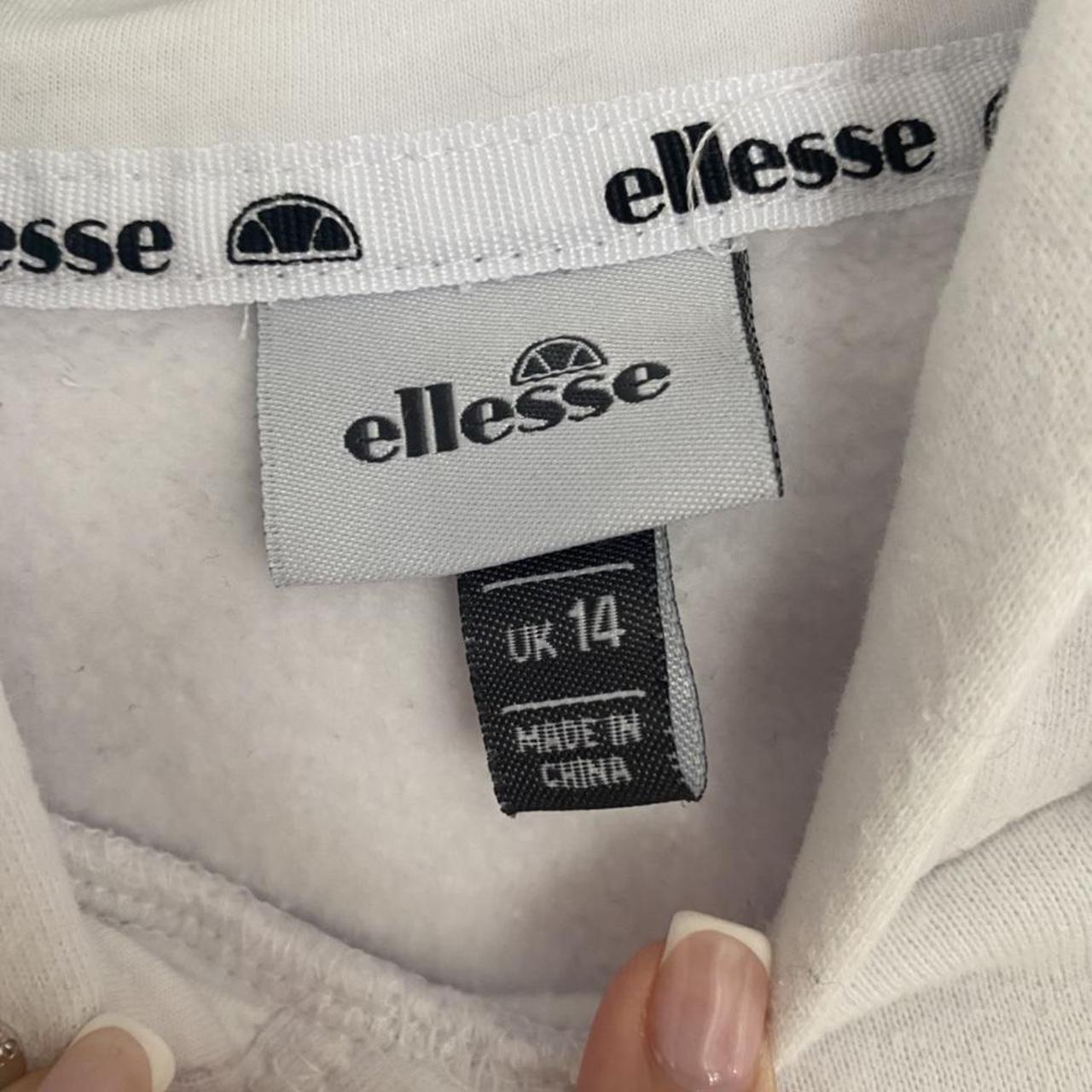 Ellesse White Womens Hoodie Size 14 - comes up very... - Depop