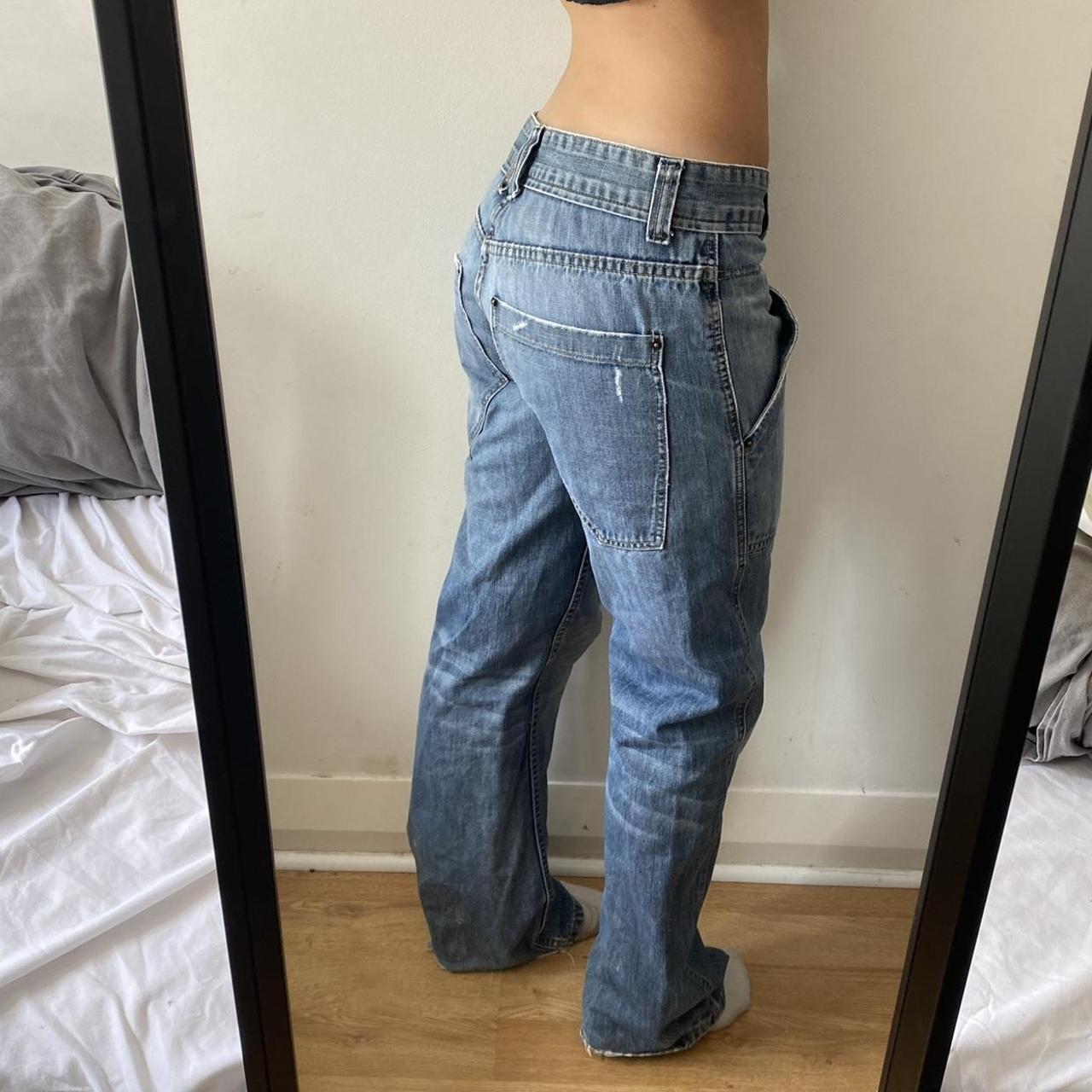 zara light wash cargo jeans