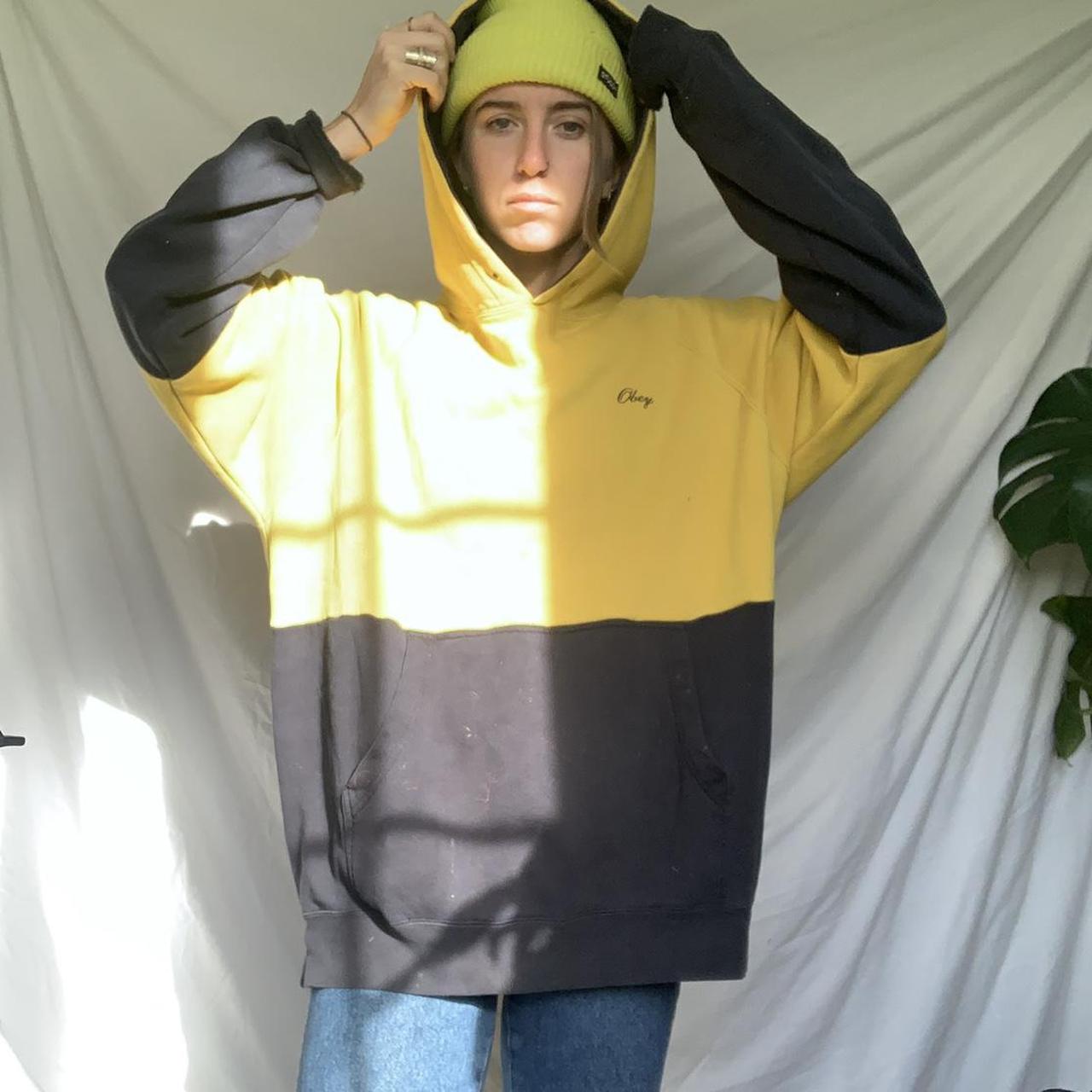 obey yellow hoodie