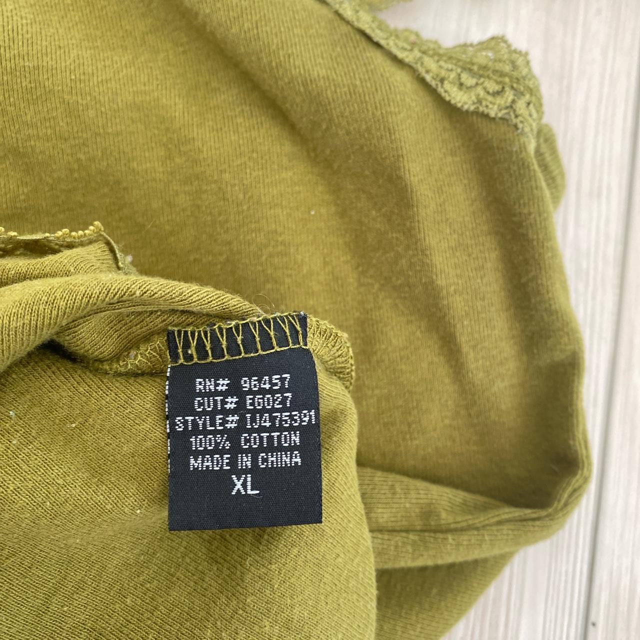 Y2K green lace trim tank top! In good condition with... Depop