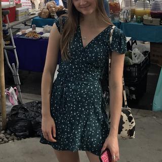 Brandy melville green outlet floral dress