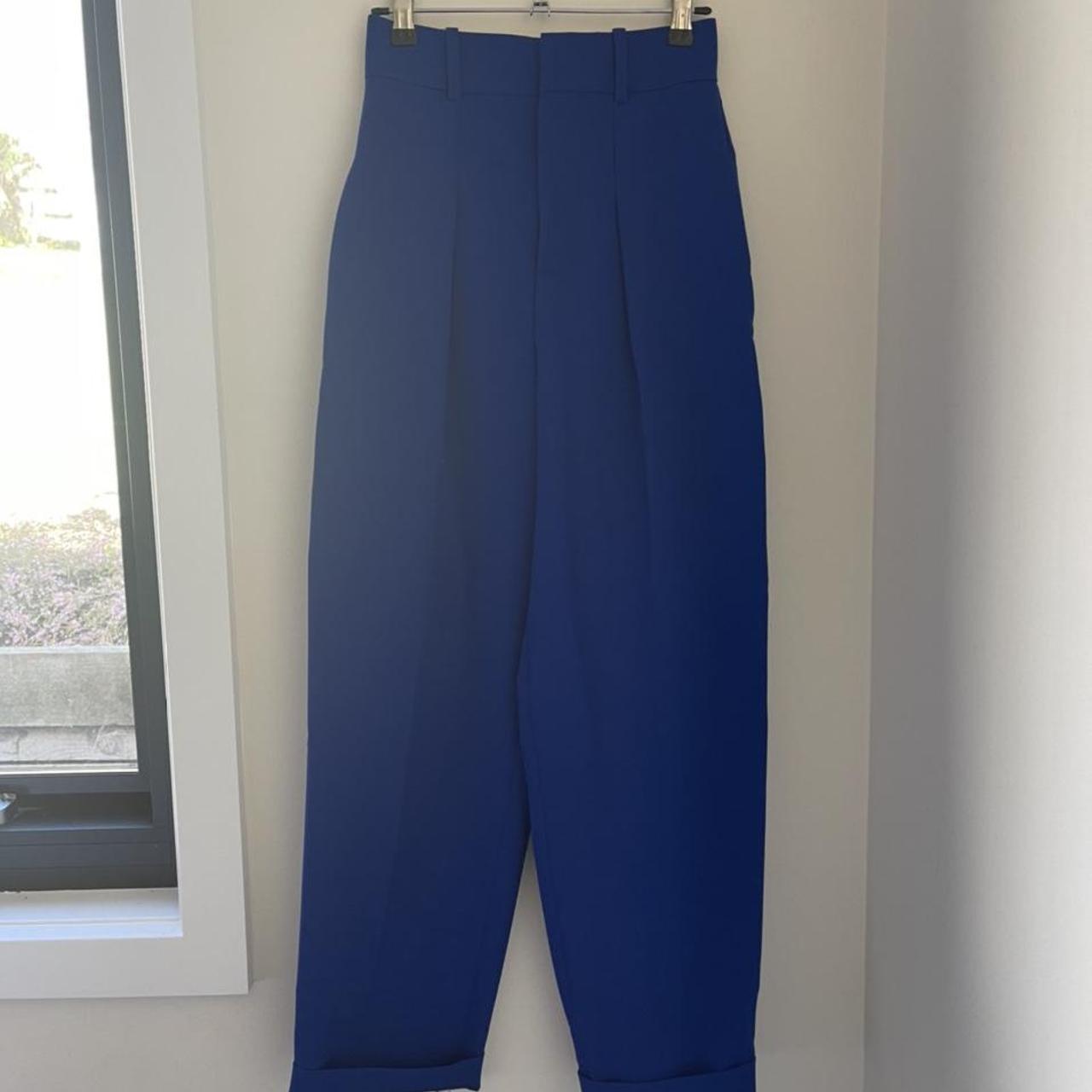 Zara trousers in cobalt blue Tailored fo fit a 6-8 - Depop