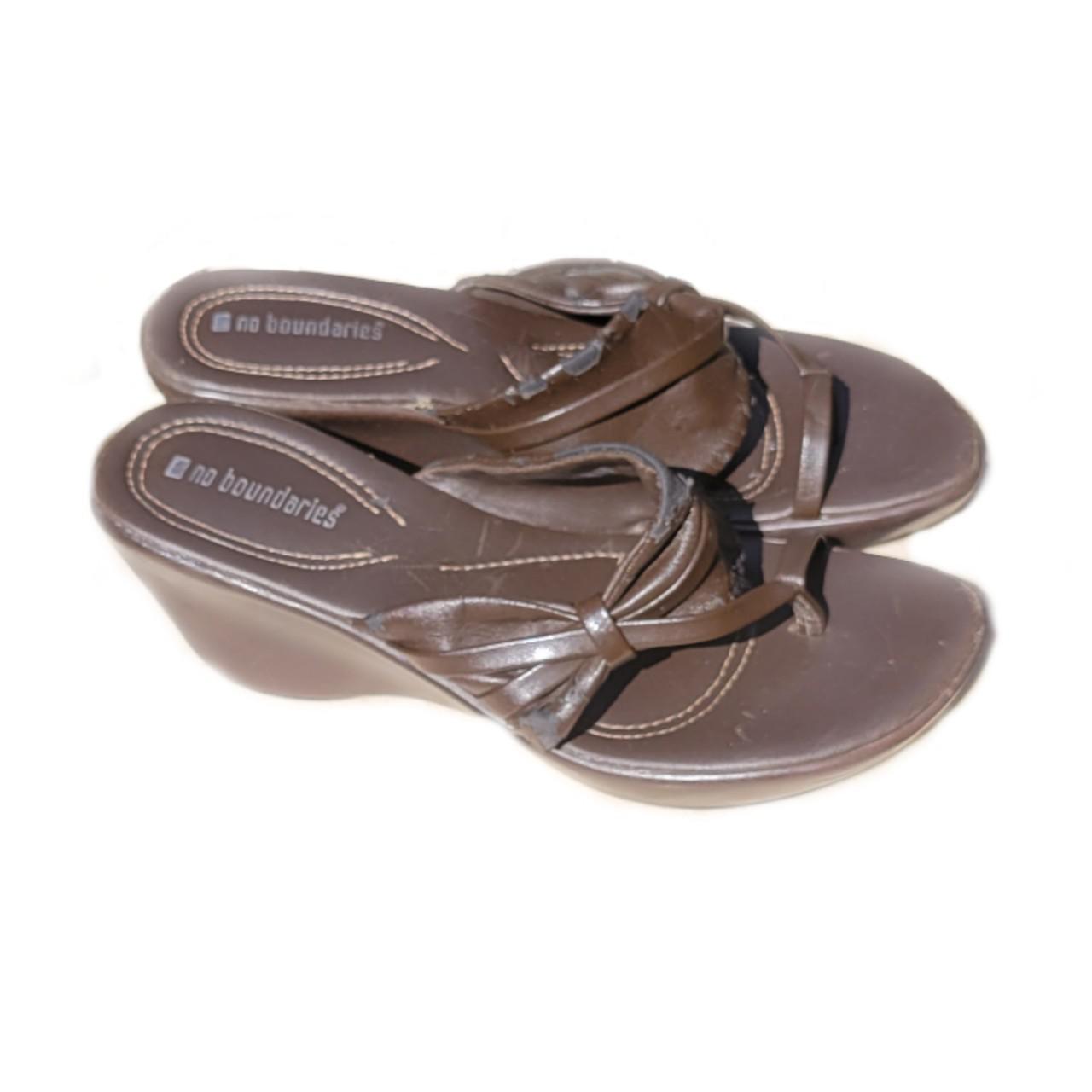 cute brown flip flops