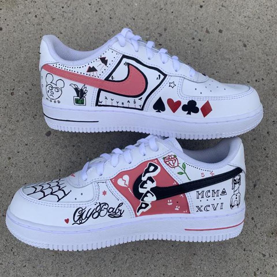 ⚡️Custom LV x Garfield Air Force 1s⚡️ • Hand-painted - Depop