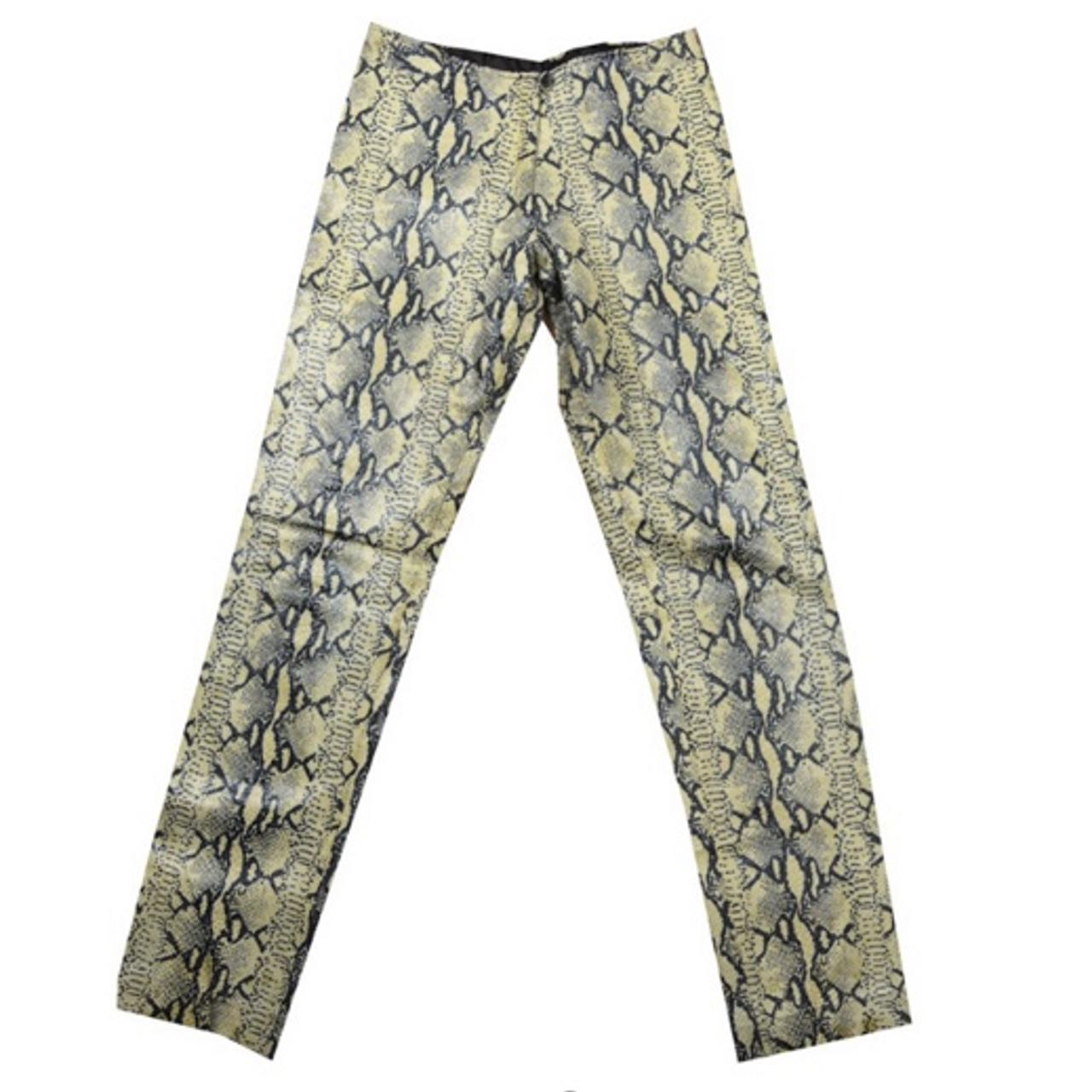 Vintage 90s real leather snake skin trousers, mid... - Depop
