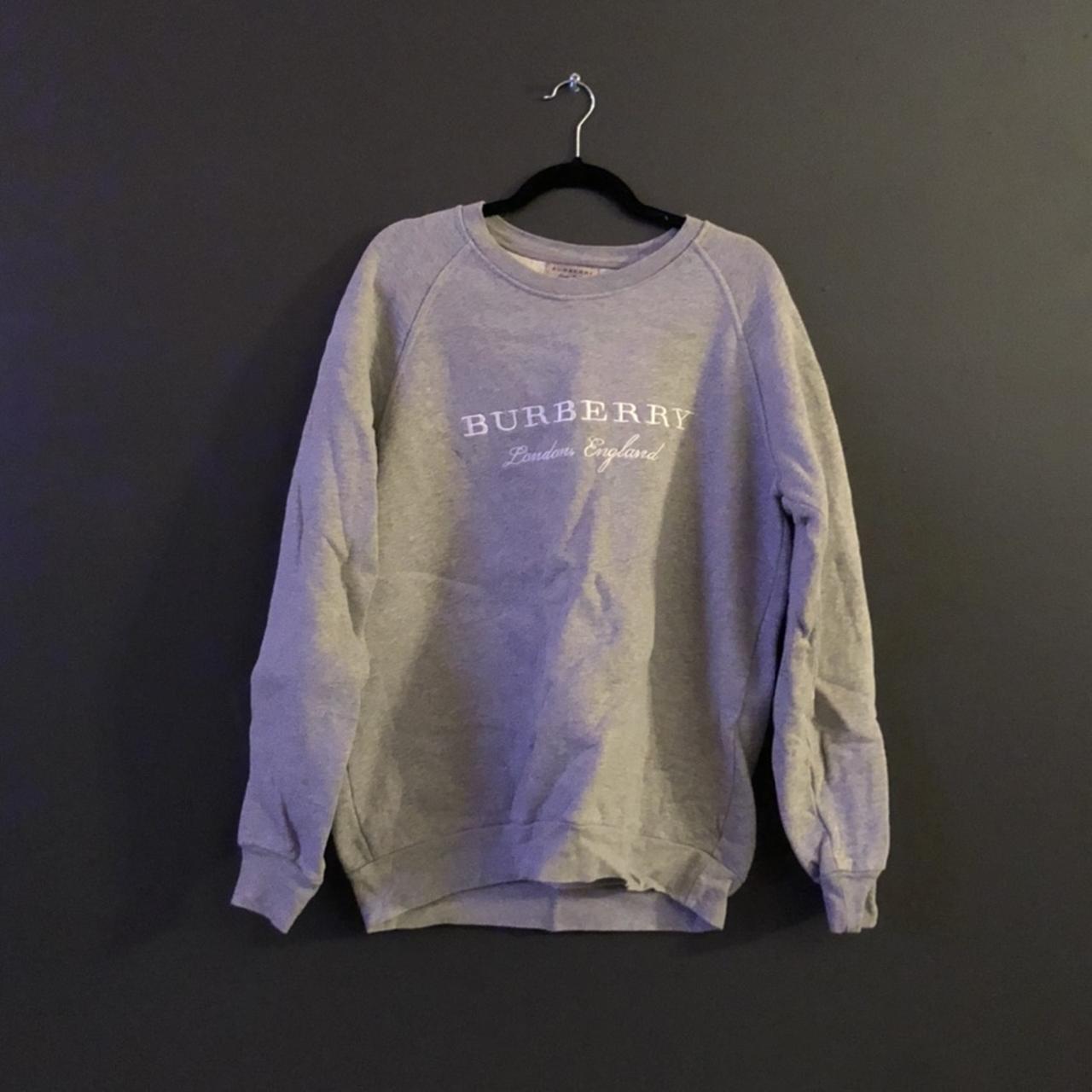 burberry crew neck hoodie!! only worn once!!! has... - Depop