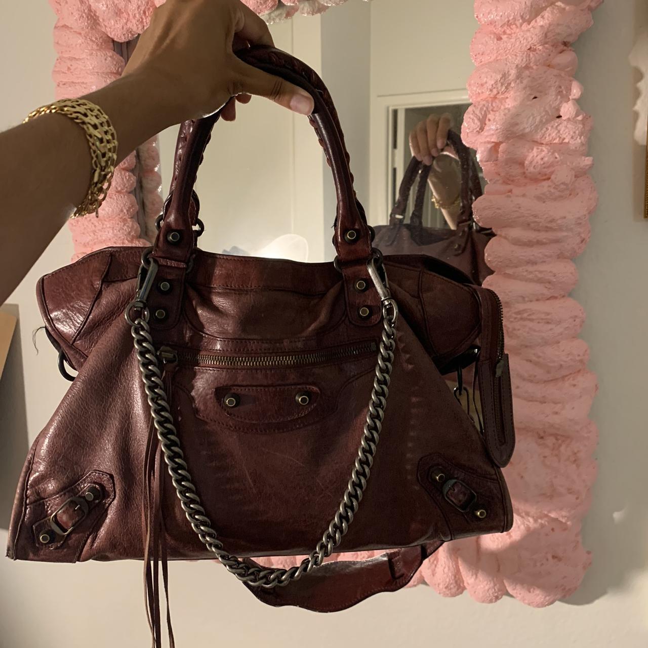 Balenciaga City Bag in a gorgeous bordeaux color Depop