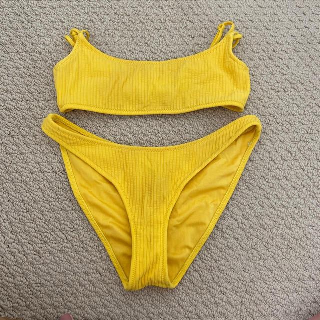 Yellow Triangl Bikini Small bottoms XS Depop