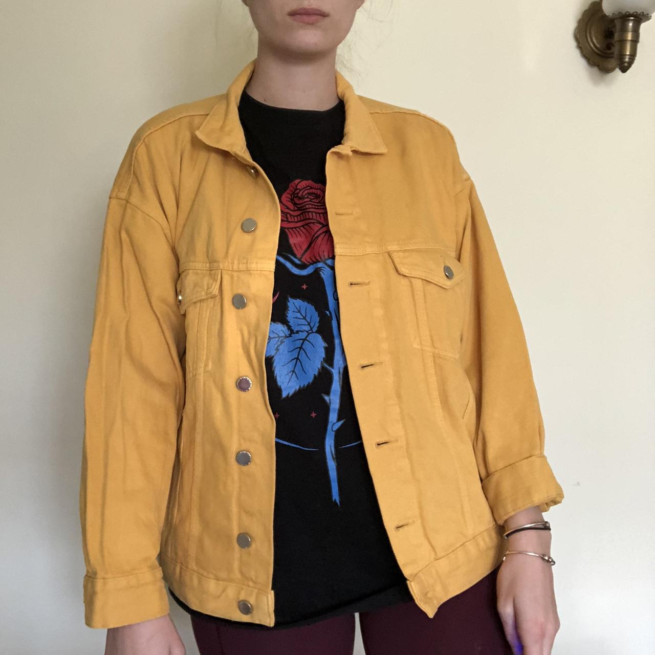 Oversized yellow best sale denim jacket